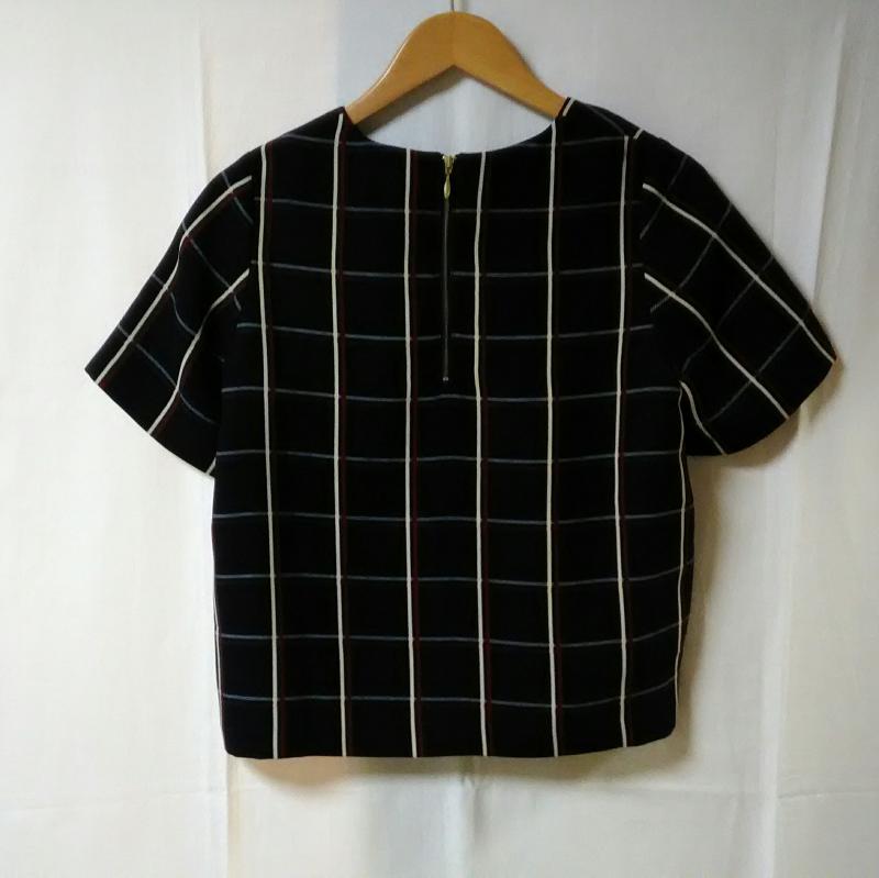 レイビームス Ray BEAMS カットソー 半袖 チェック 紺 / ネイビー / X 白 / ホワイト / X 赤 / レッド /  レディース USED 古着 中古 10016530