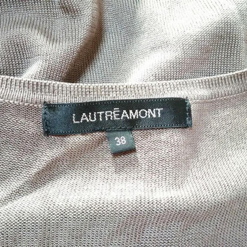ロートレ・アモン LAUTREAMONT カットソー 長袖 薄地ニット 38 無地 茶 / ブラウン /  レディース USED 古着 中古 10016531