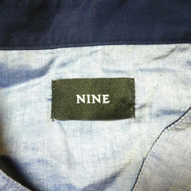 ナイン NINE シャツ、ブラウス 長袖 FREE 無地 青 / ブルー /  レディース USED 古着 中古 10016546
