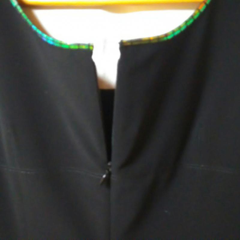 アヴァンティエール AVANTHIER ワンピース ひざ丈スカート 38 無地 黒 / ブラック /  レディース USED 古着 中古 10016560
