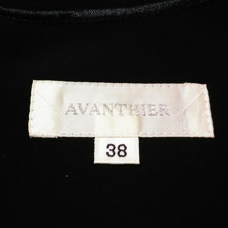 アヴァンティエール AVANTHIER ワンピース ひざ丈スカート 38 無地 黒 / ブラック /  レディース USED 古着 中古 10016560