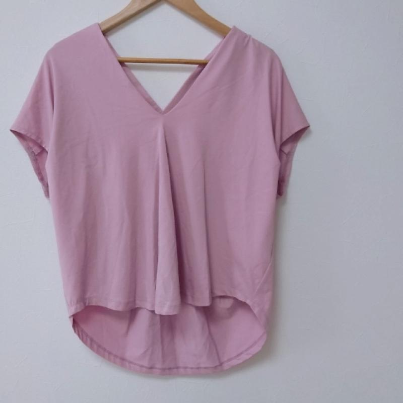 ロージー ROSIEE カットソー 半袖 38 無地 桃 / ピンク /  レディース USED 古着 中古 10016578