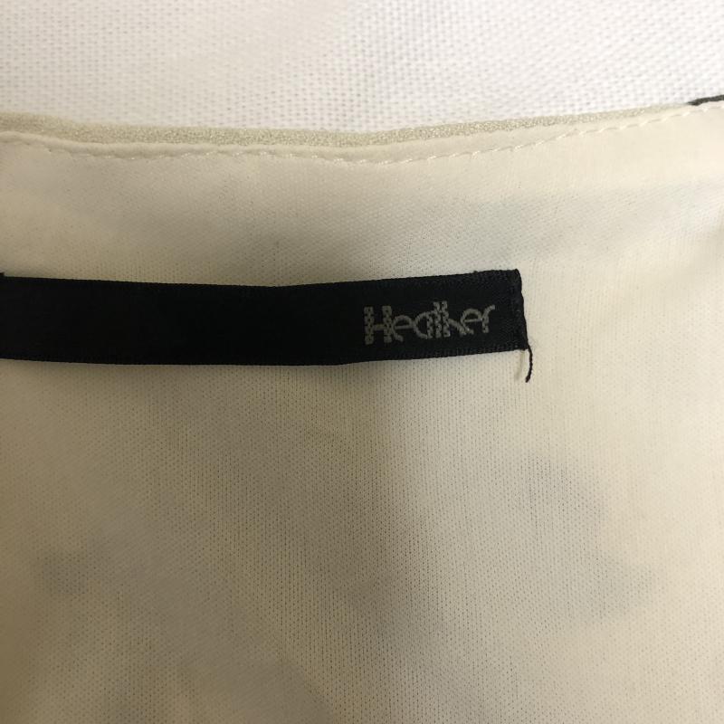 ヘザー Heather ワンピース ミニスカート FREE 総柄 X 花柄 白 / ホワイト / X 灰 / グレー / X 黒 / ブラック /  レディース USED 古着 中古 10016599