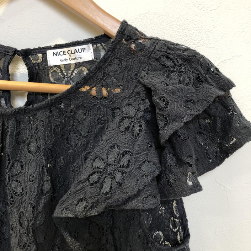 ナイスクラップ NICE CLAUP シャツ、ブラウス 半袖 M 無地 X  紺 / ネイビー /  レディース USED 古着 中古 10016648