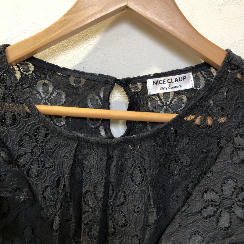 ナイスクラップ NICE CLAUP シャツ、ブラウス 半袖 M 無地 X  紺 / ネイビー /  レディース USED 古着 中古 10016648