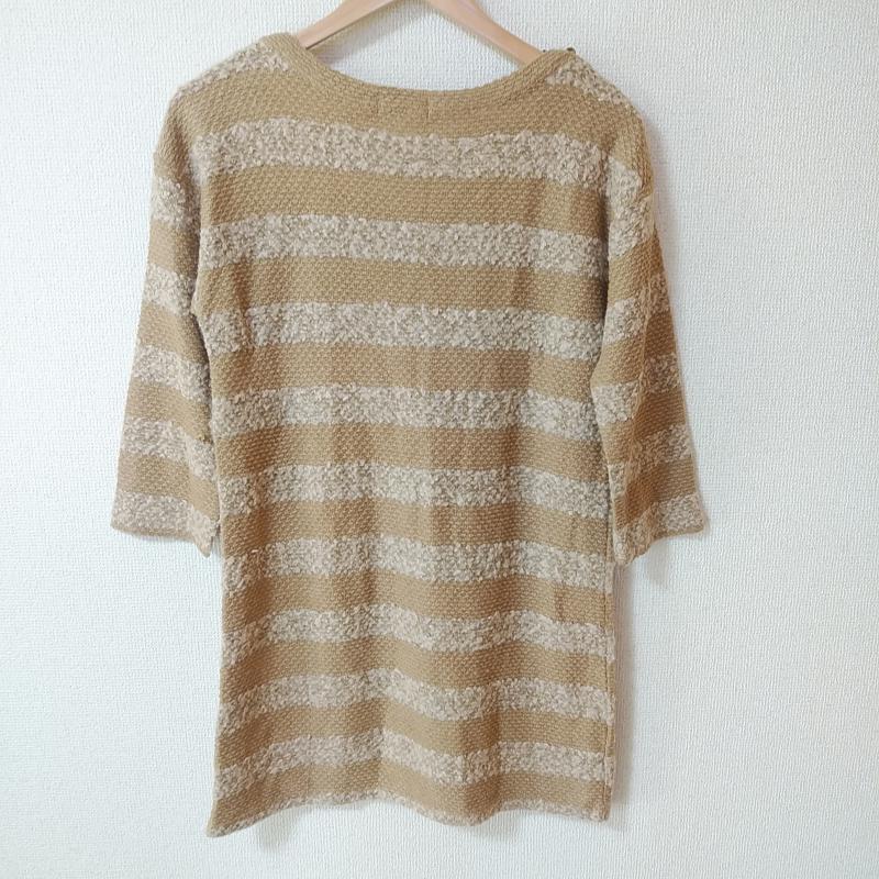 ロペピクニック ROPE' PICNIC ワンピース ひざ丈スカート 38 ボーダー柄 茶 / ブラウン / X ベージュ / ベージュ /  レディース USED 古着 中古 10016734