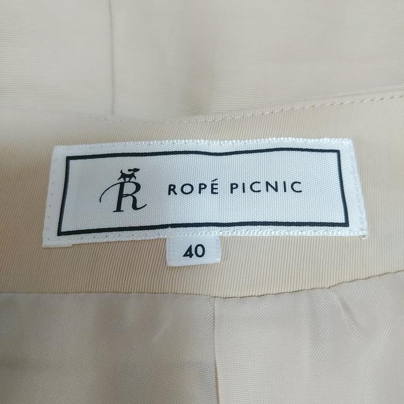 ロペピクニック ROPE' PICNIC スカート ひざ丈スカート 40 無地 ベージュ / ベージュ /  レディース USED 古着 中古 10016735