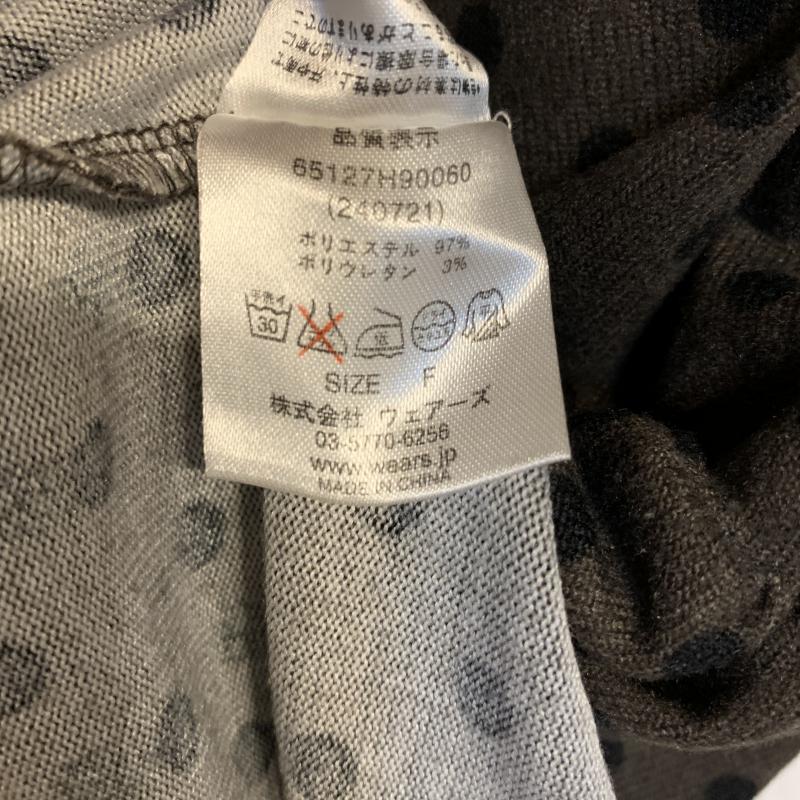 ダブルクローゼット w closet ワンピース ひざ丈スカート FREE ドット 灰 / グレー / X 黒 / ブラック /  レディース USED 古着 中古 10016755