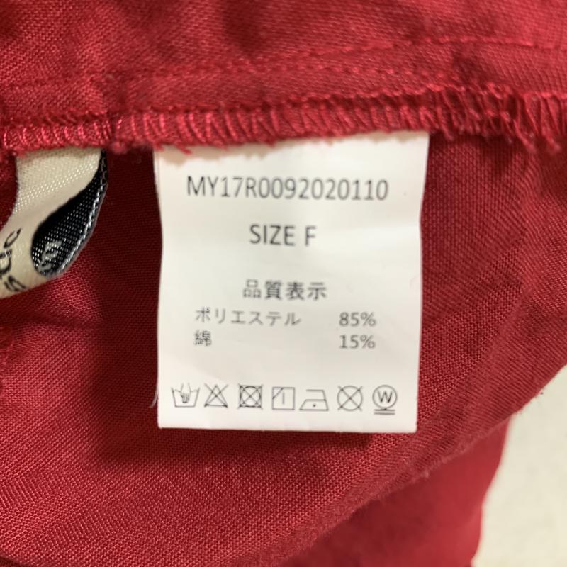 ミスティック mystic ワンピース ひざ丈スカート FREE 無地 赤 / レッド /  レディース USED 古着 中古 10016759
