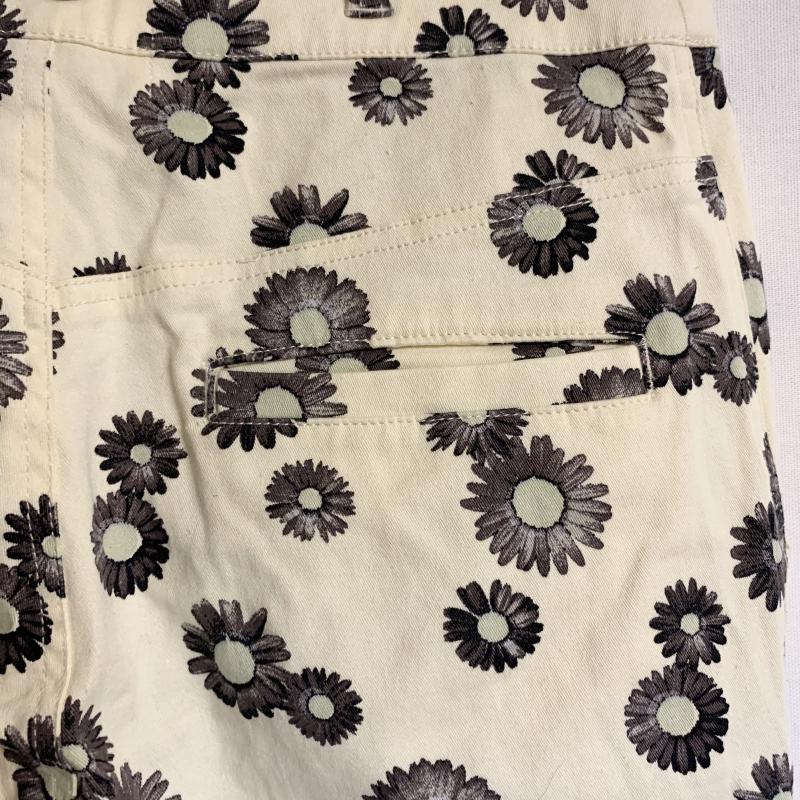 ダブルクローゼット w closet パンツ スラックス M 花柄 白 / ホワイト / X 黒 / ブラック /  レディース USED 古着 中古 10016760