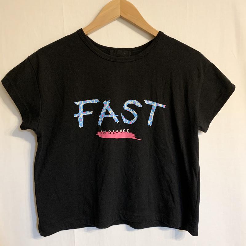 ジーナシス JEANASIS Tシャツ 半袖 FREE プリント X ロゴ、文字 X 無地 黒 / ブラック /  レディース USED 古着 中古 10016785