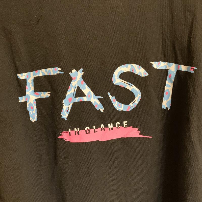 ジーナシス JEANASIS Tシャツ 半袖 FREE プリント X ロゴ、文字 X 無地 黒 / ブラック /  レディース USED 古着 中古 10016785