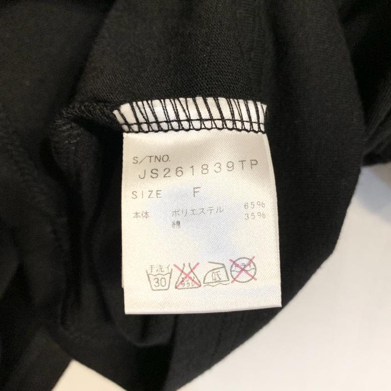 ジーナシス JEANASIS Tシャツ 半袖 FREE プリント X ロゴ、文字 X 無地 黒 / ブラック /  レディース USED 古着 中古 10016785