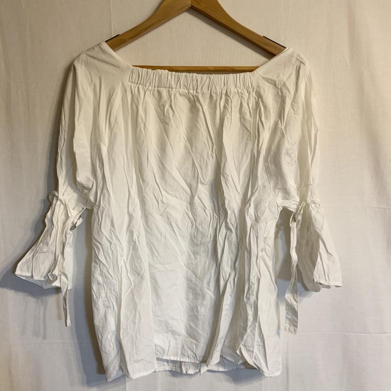ジーナシス JEANASIS シャツ、ブラウス 七分袖 FREE 無地 白 / ホワイト /  レディース USED 古着 中古 10016788