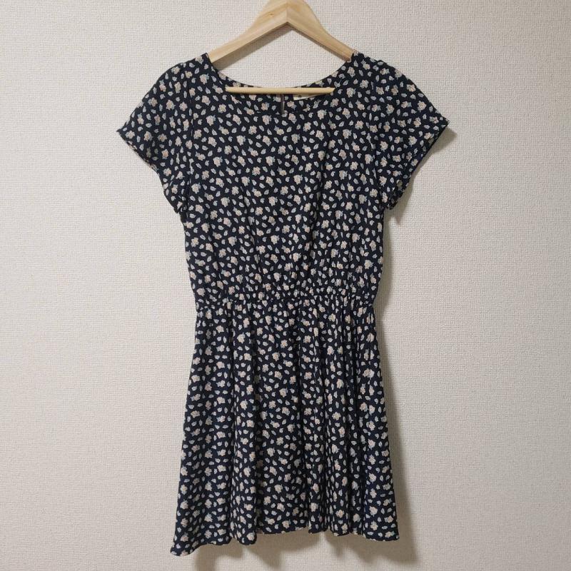 マジェスティックレゴン MAJESTIC LEGON ワンピース ミニスカート FREE 花柄 紺 / ネイビー / X 桃 / ピンク / X 白 / ホワイト /  レディース USED 古着 中古 10016821