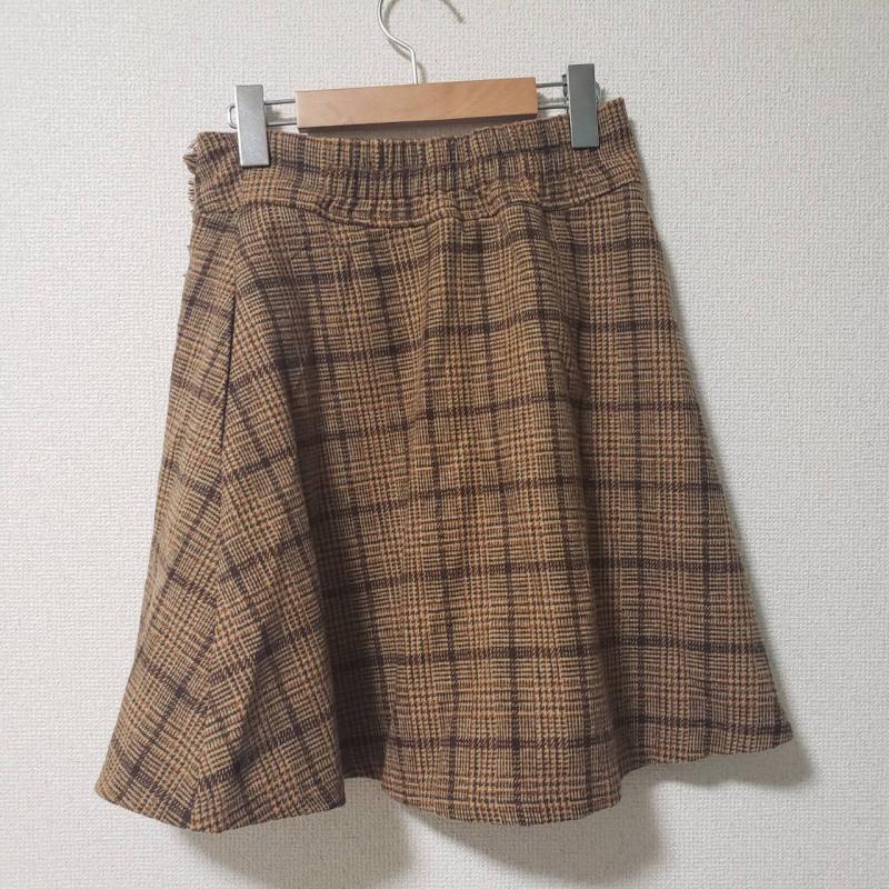 オリーブデオリーブ OLIVE des OLIVE スカート ひざ丈スカート M チェック 茶 / ブラウン / X ベージュ / ベージュ /  レディース USED 古着 中古 10016822
