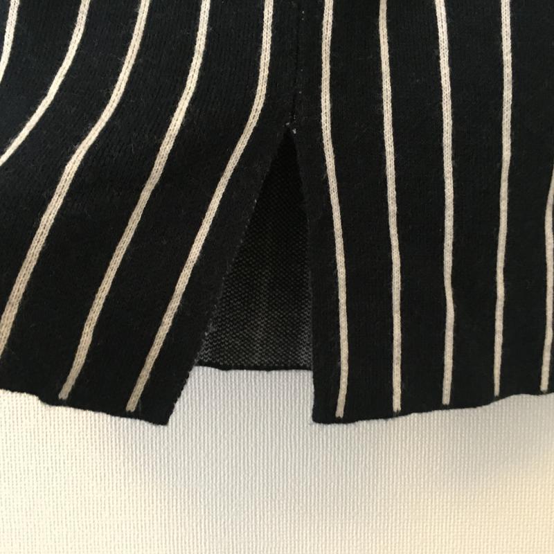 マウジー MOUSSY スカート ひざ丈スカート 1 ストライプ X 総柄 紺 / ネイビー / X 白 / ホワイト /  レディース USED 古着 中古 10016874