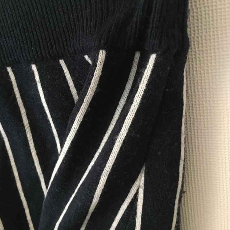 マウジー MOUSSY スカート ひざ丈スカート 1 ストライプ X 総柄 紺 / ネイビー / X 白 / ホワイト /  レディース USED 古着 中古 10016874
