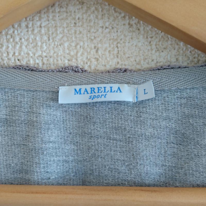 マレーラ MARELLA カーディガン 長袖 L 無地 灰 / グレー /  レディース USED 古着 中古 10017057