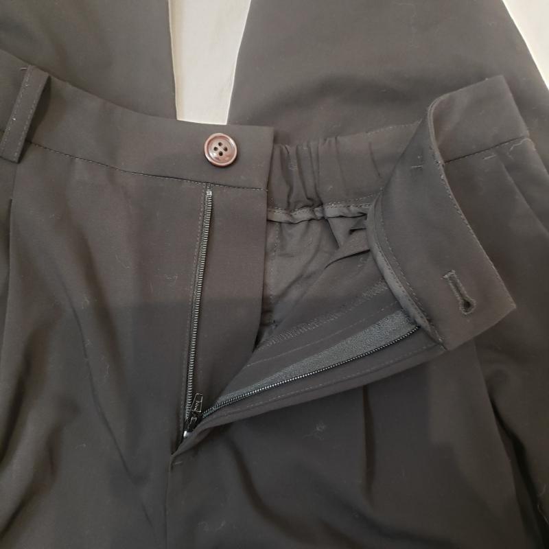 ペルルペッシュ Perle Peche パンツ スラックス 7分丈/スカーチョ 36 無地 黒 / ブラック /  レディース USED 古着 中古 10017097
