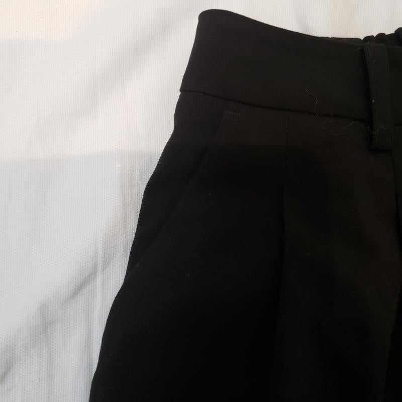 ペルルペッシュ Perle Peche パンツ スラックス 7分丈/スカーチョ 36 無地 黒 / ブラック /  レディース USED 古着 中古 10017097
