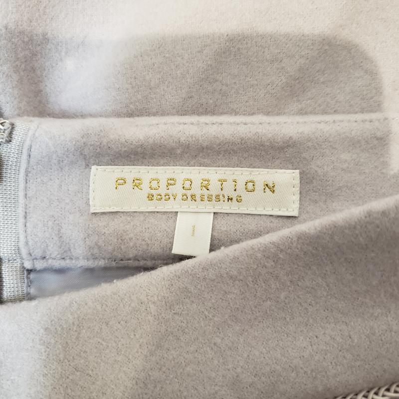 プロポーションボディドレッシング PROPORTION BODY DRESSING スカート ひざ丈スカート 1 無地 灰 / グレー /  レディース USED 古着 中古 10017111