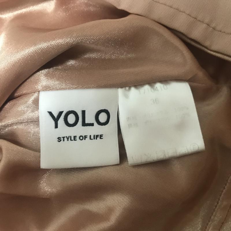 ヨーロ YOLO ワンピース ひざ丈スカート 36 花柄 桃 / ピンク / X 灰 / グレー / X 緑 / グリーン /  レディース USED 古着 中古 10017202