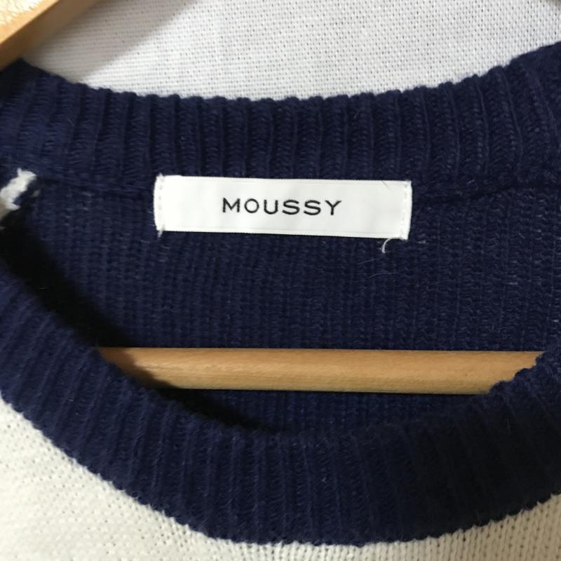 マウジー MOUSSY ワンピース ひざ丈スカート FREE 総柄 白 / ホワイト / X 青 / ブルー / X 赤 / レッド /  レディース USED 古着 中古 10017314