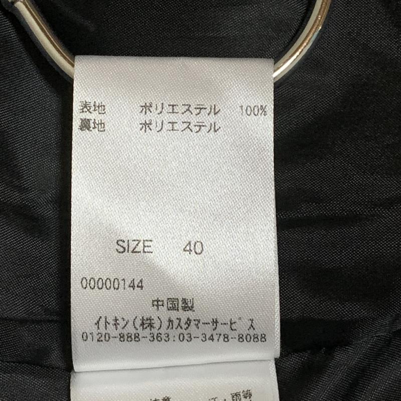 エル ELLE スカート ひざ丈スカート 40 無地 黒 / ブラック /  レディース USED 古着 中古 10017362