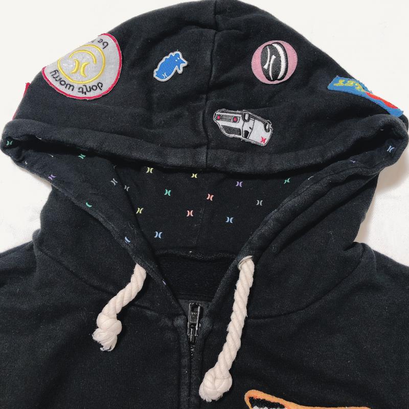 ハーレー Hurley パーカー 長袖 S 無地 X 刺繍 X  黒 / ブラック / X 白 / ホワイト / X 桃 / ピンク / X 黄 / イエロー /  レディース USED 古着 中古 10017392