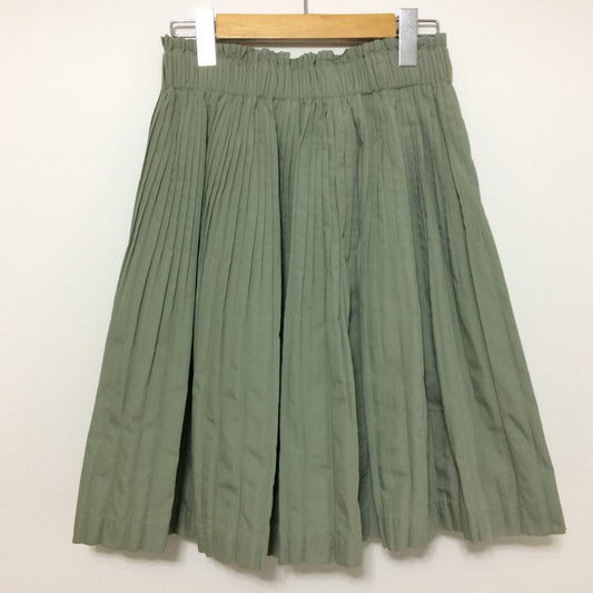 ヨーロ YOLO スカート ひざ丈スカート 38 無地 カーキ / カーキ /  レディース USED 古着 中古 10017472