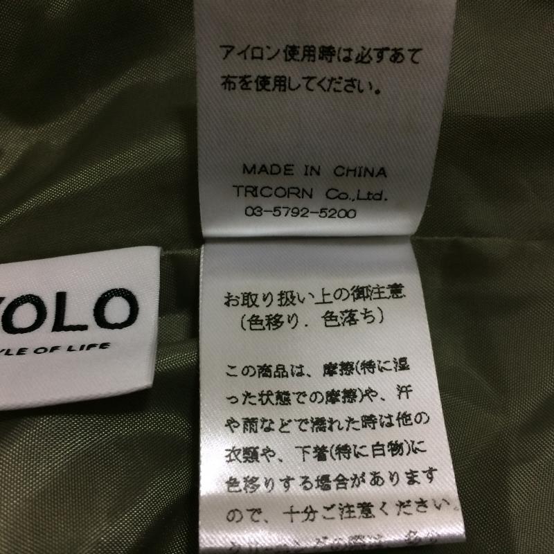 ヨーロ YOLO スカート ひざ丈スカート 38 無地 カーキ / カーキ /  レディース USED 古着 中古 10017472