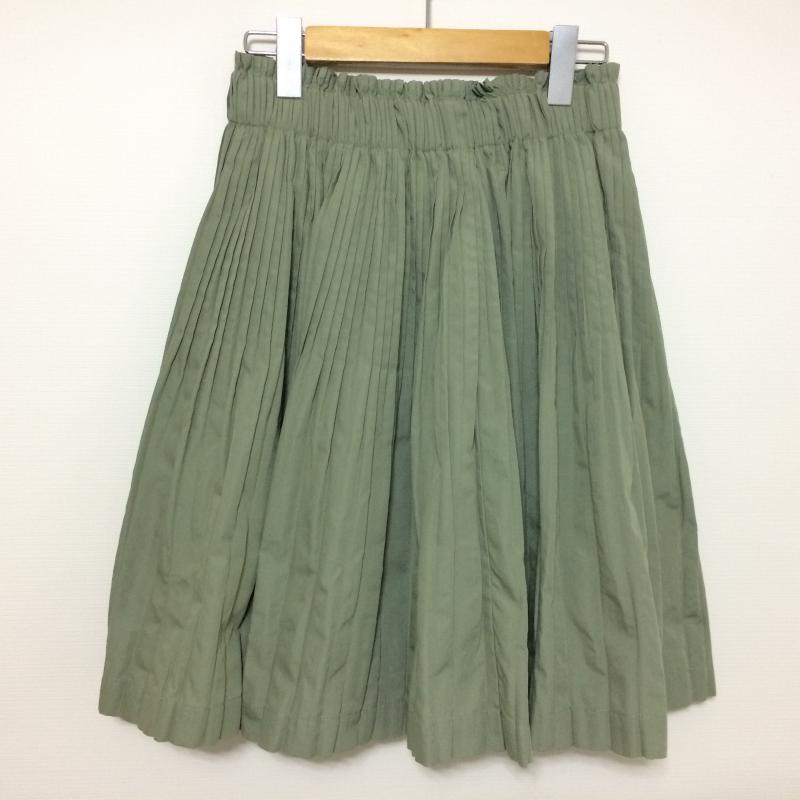 ヨーロ YOLO スカート ひざ丈スカート 38 無地 カーキ / カーキ /  レディース USED 古着 中古 10017472