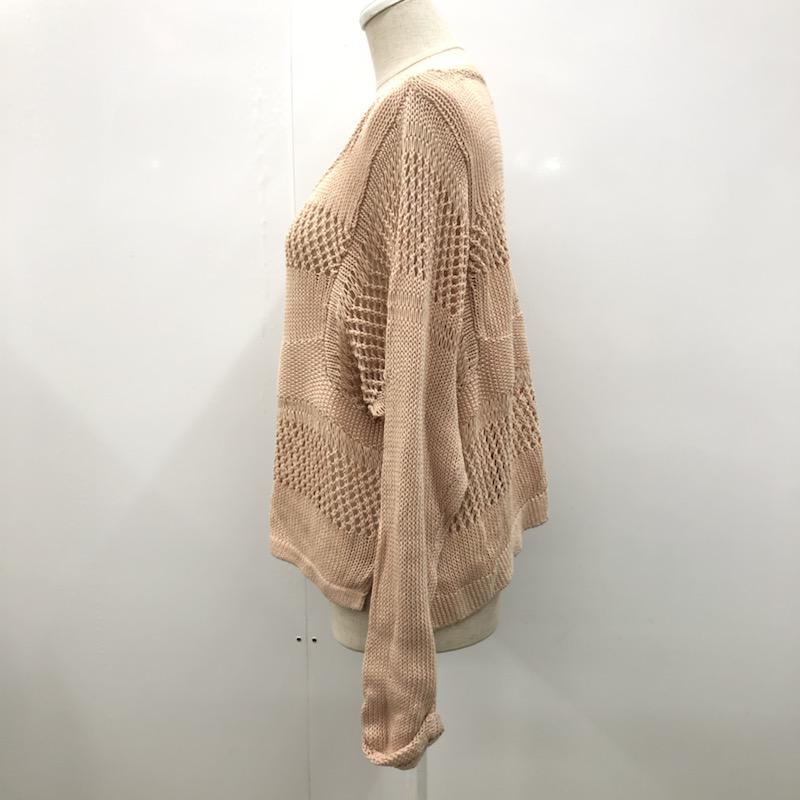 スタニングルアー STUNNING LURE ニット、セーター  ざっくりコットンニット FREE 無地 桃 / ピンク /  レディース USED 古着 中古 10021446