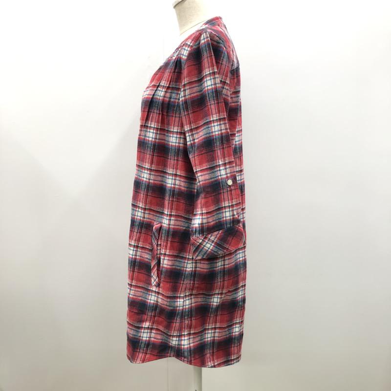 ミルクフェド MILKFED. シャツ、ブラウス  シャツブラウス XS チェック 赤 / レッド /  レディース USED 古着 中古 10021448