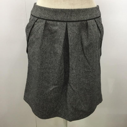 アンタイトル UNTITLED スカート ミニスカート バックジップスカート 2 無地 灰 / グレー /  レディース USED 古着 中古 10021472