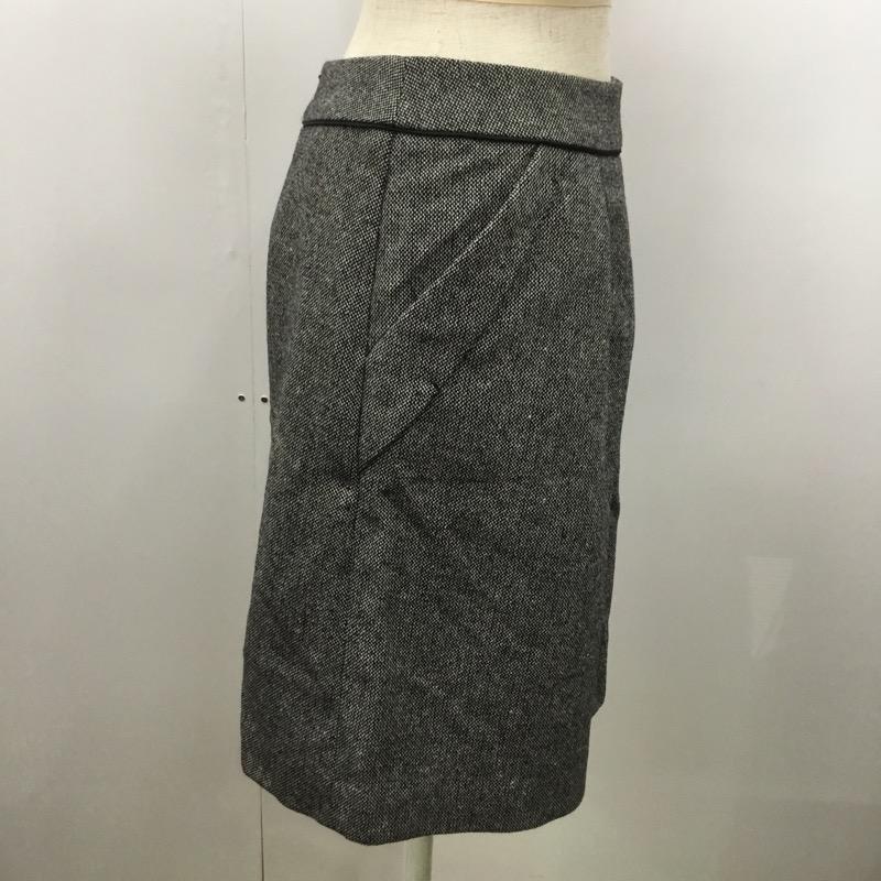 アンタイトル UNTITLED スカート ミニスカート バックジップスカート 2 無地 灰 / グレー /  レディース USED 古着 中古 10021472