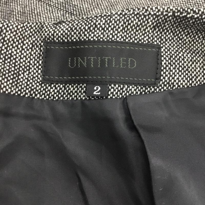 アンタイトル UNTITLED スカート ミニスカート バックジップスカート 2 無地 灰 / グレー /  レディース USED 古着 中古 10021472
