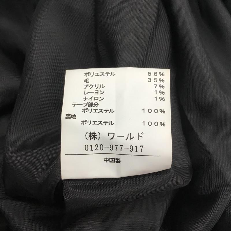 アンタイトル UNTITLED スカート ミニスカート バックジップスカート 2 無地 灰 / グレー /  レディース USED 古着 中古 10021472