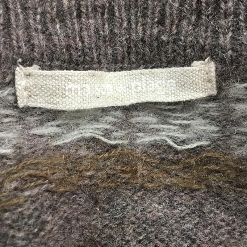 メゾンドプラージュ maison de plage ニット、セーター 七分袖 七分丈ニット FREE ボーダー柄 茶 / ブラウン /  レディース USED 古着 中古 10021473