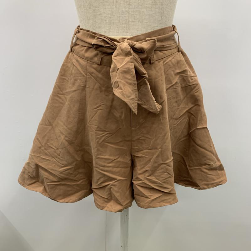 マーキュリーデュオ MERCURYDUO パンツ ショートパンツ ベルト付き 無地 FREE 無地 キャメル / キャメル /  レディース USED 古着 中古 10021478