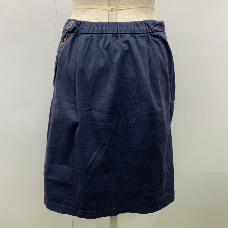 スーパーハッカ SUPER HAKKA スカート  台形スカート M 無地 紺 / ネイビー /  レディース USED 古着 中古 10021487