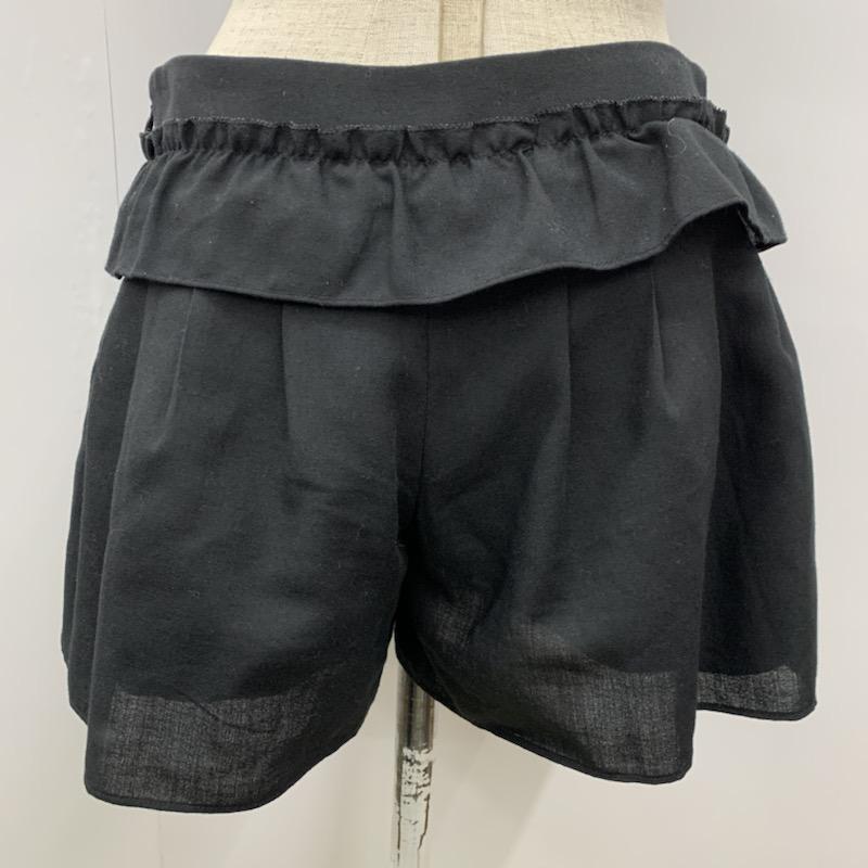 ジルスチュアート JILLSTUART パンツ  キュロット ウエストフリル 0 無地 黒 / ブラック /  レディース USED 古着 中古 10021488