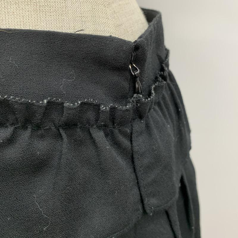 ジルスチュアート JILLSTUART パンツ  キュロット ウエストフリル 0 無地 黒 / ブラック /  レディース USED 古着 中古 10021488