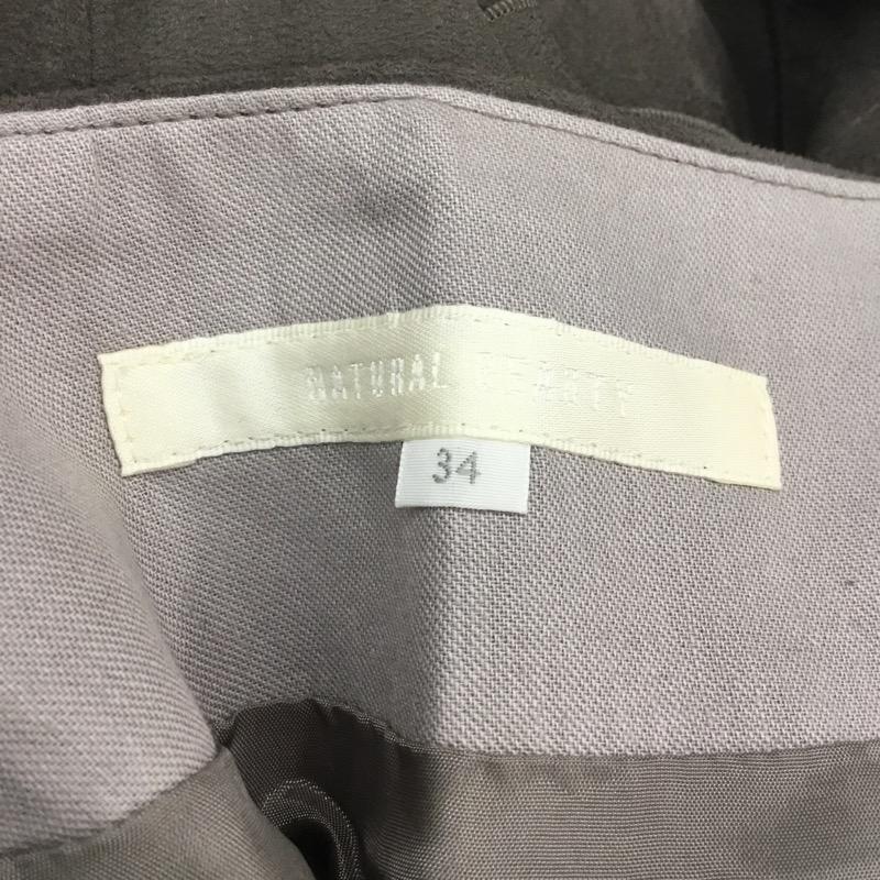 ナチュラルビューティー NATURAL BEAUTY スカート ミニスカート スエード調 ティアードスカート 34 無地 灰 / グレー /  レディース USED 古着 中古 10021489