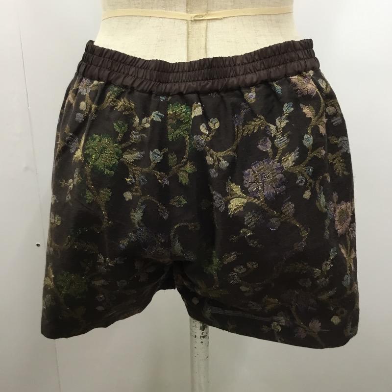 アーバンリサーチ URBAN RESEARCH パンツ  ジャガードショートパンツ 花柄 茶 / ブラウン /  レディース USED 古着 中古 10021512