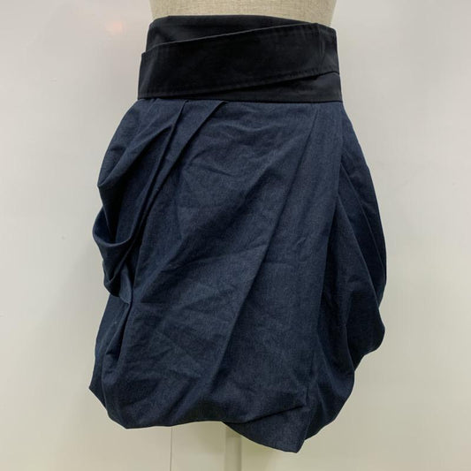 アバハウスドゥウ゛ィネット Abahouse Devinette スカート  ラップスカート 1 無地 紺 / ネイビー /  レディース USED 古着 中古 10021531