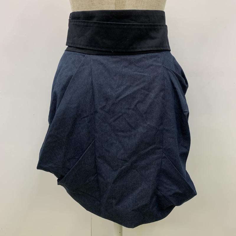 アバハウスドゥウ゛ィネット Abahouse Devinette スカート  ラップスカート 1 無地 紺 / ネイビー /  レディース USED 古着 中古 10021531