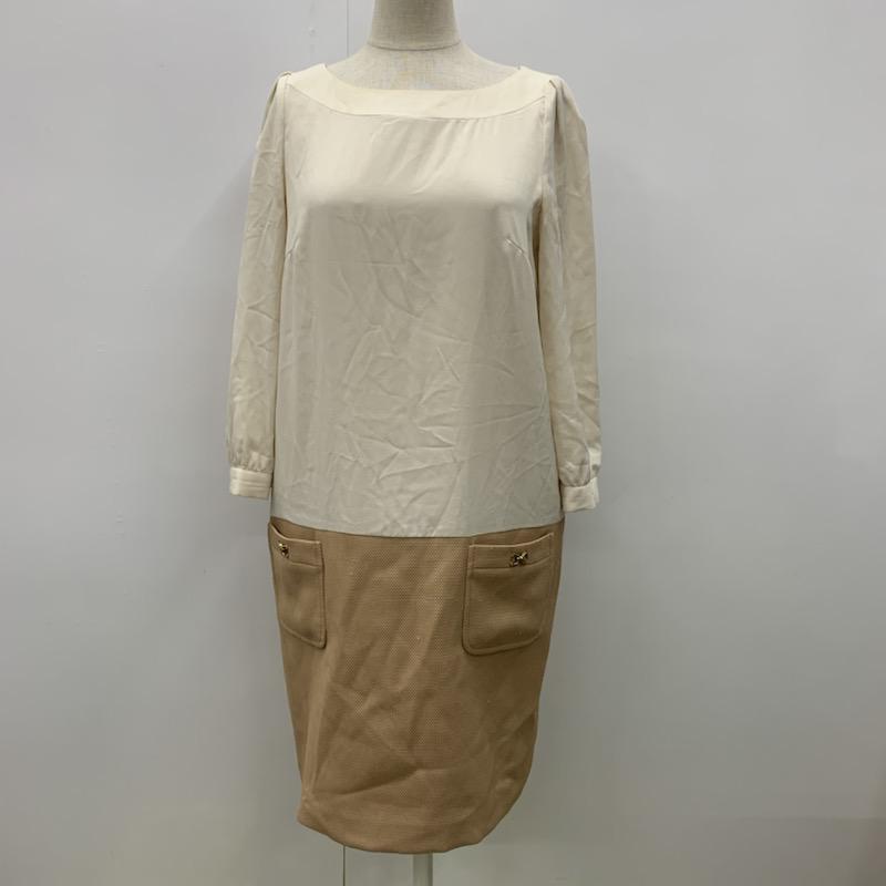 ロペ ROPE' ワンピース  ワンピース 36 無地 白 / ホワイト / X ベージュ / ベージュ /  レディース USED 古着 中古 10021534