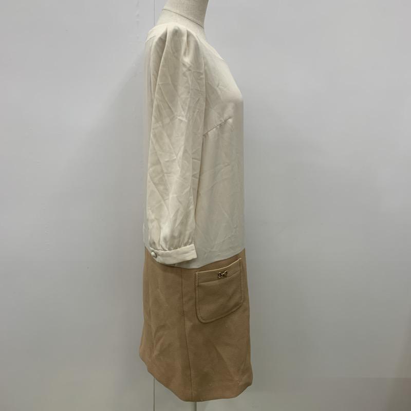 ロペ ROPE' ワンピース  ワンピース 36 無地 白 / ホワイト / X ベージュ / ベージュ /  レディース USED 古着 中古 10021534